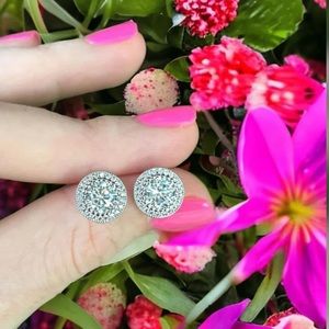 NEW Prep Obsessed Cubic Zirconia Halo Studs